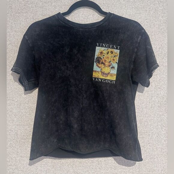 Isaac Morris IML Vincent Van Gogh gray tshirt cut off size S - Picture 1 of 7